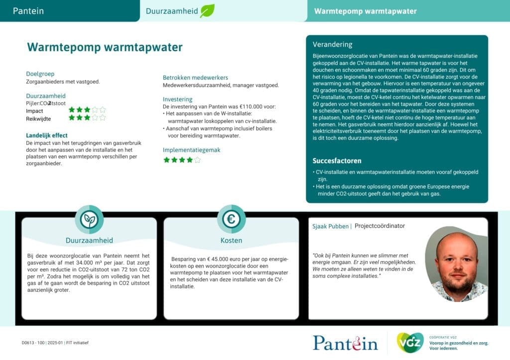 Pantein warmtepomp warmtapwater pdf